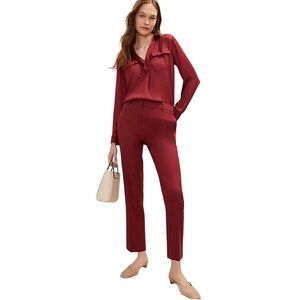 Ann Taylor Linen Blend Pants in Morroccan Red NWT